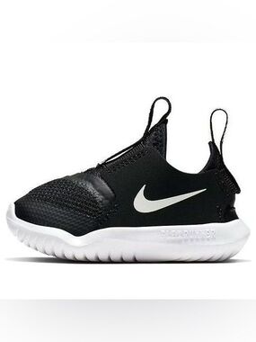 Nike Toddler Flex Runner Slip-On Sneakers 'Black' Bundle Sizes 4C, 5C, & 6C